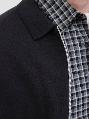JJ Rebel Πλεκτή ζακέτα 'JREBCALLUM' σε μαύρο