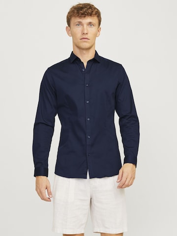 Jack & Jones Premium Super Slim Fit Hemd 'Parma' in Blau: Vorderseite