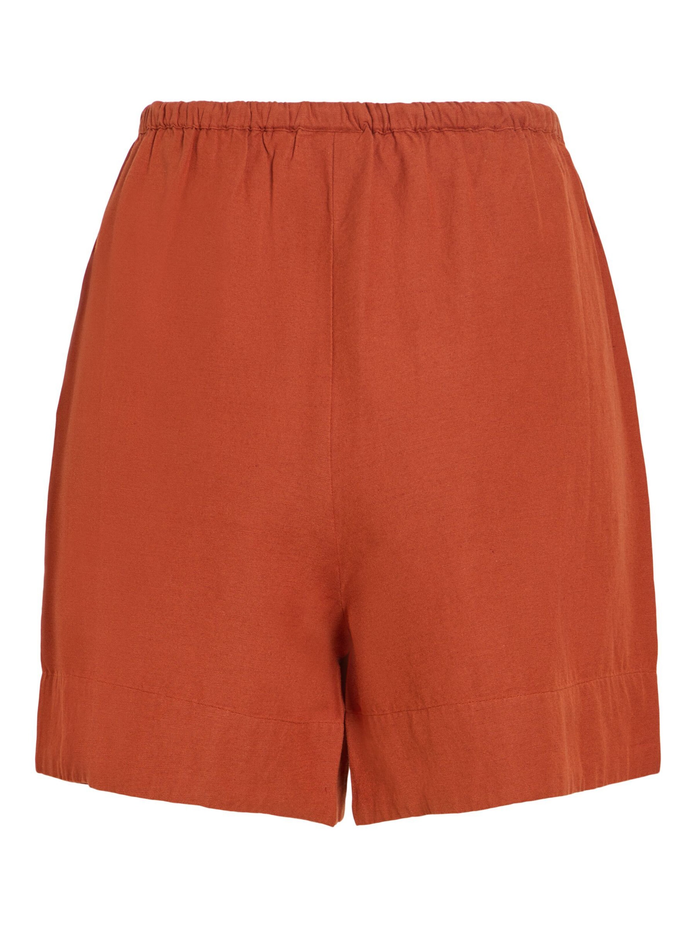 VILA Regular Broek in Oranje