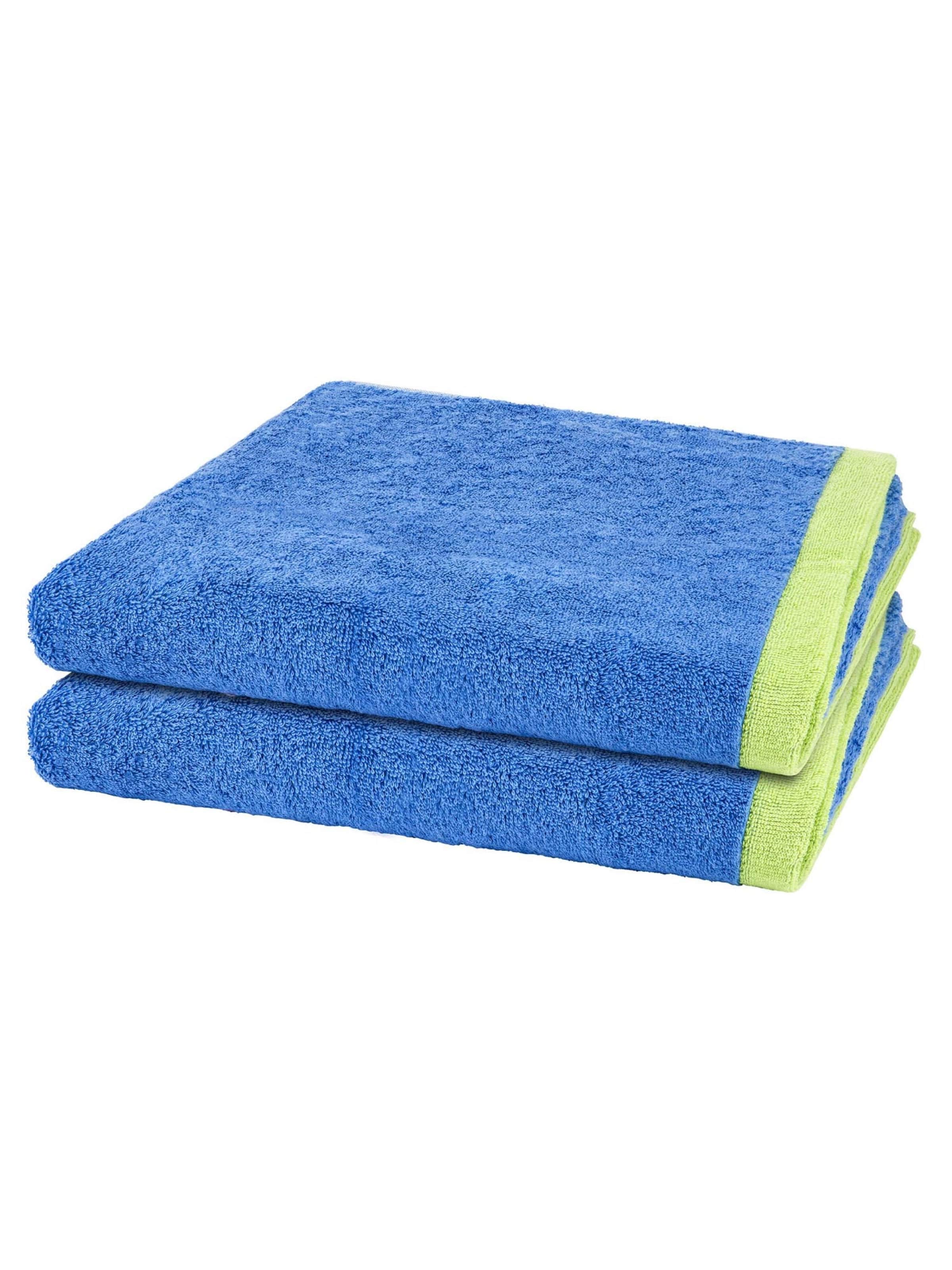 Cawö Handtuch 'Lifestyle Splash'‌‌‌‌‌‌‌ in Blau: Vorderseite