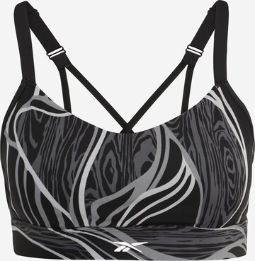 Reebok Bustier Sport-BH in Schwarz: predná strana