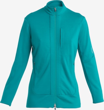 ICEBREAKER Athletic Zip-Up Hoodie 'Quantum III' in Blue: front