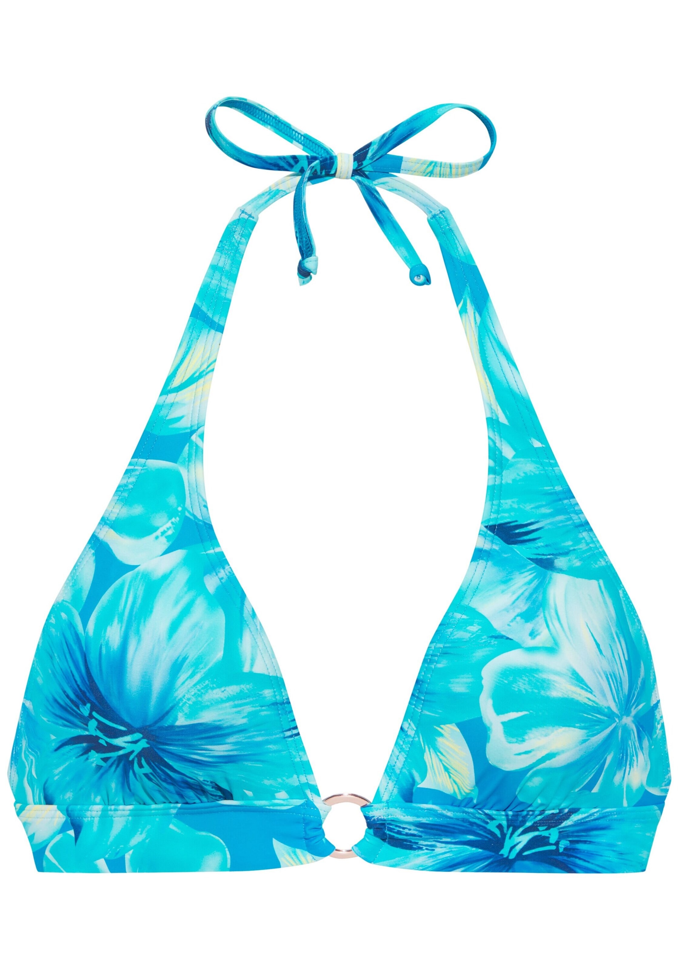 s.Oliver Triangle Bikini Top in Green: front