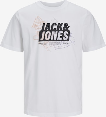 JACK & JONES Shirt 'Map' in White: front