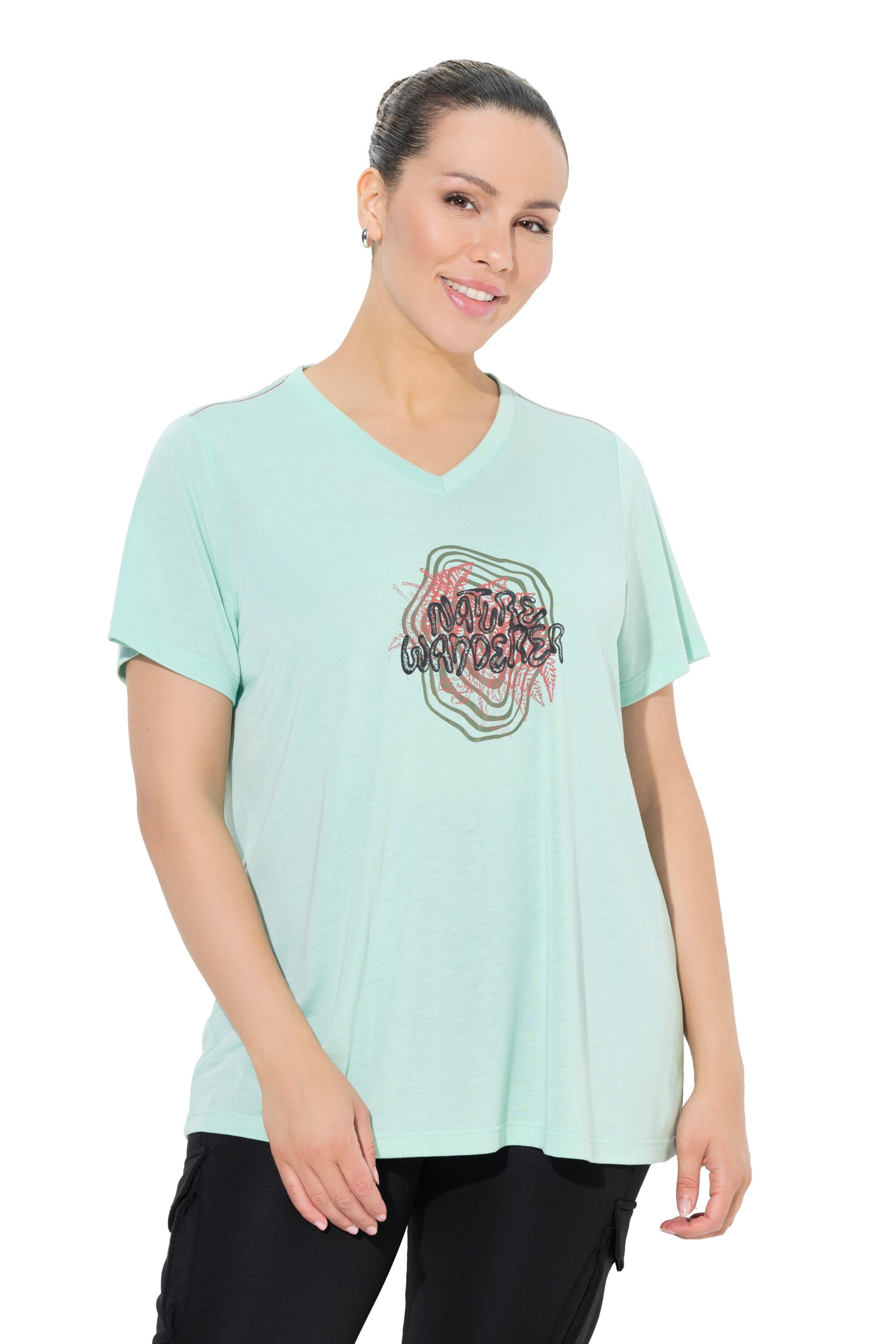 Ulla Popken Shirt in Groen: voorkant