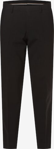 Coupe slim Pantalon à plis 'H-Genius' BOSS Black en gris : devant