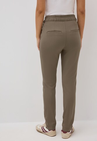 CECIL Slim fit Pants 'Tracey' in Brown