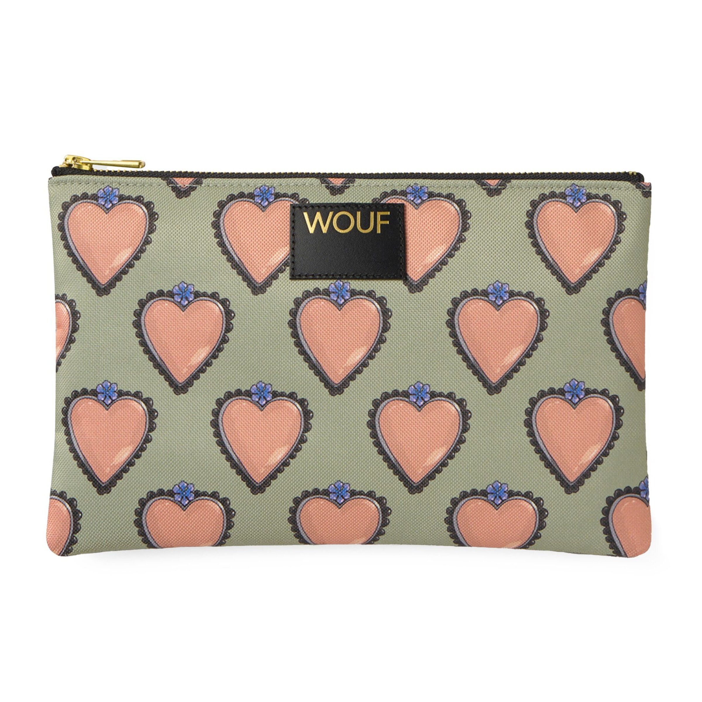 Trousse de maquillage 'Daily' Wouf en vert : devant