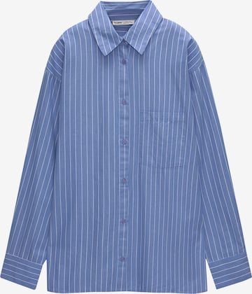 Pull&Bear Bluse in Blau: Vorderseite