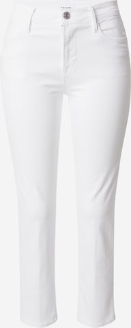 FRAME Regular Jeans in White: front