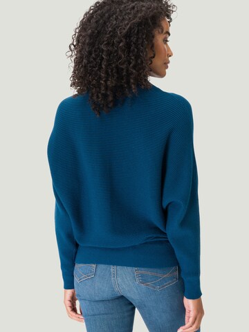 zero Pullover mit hohem Kragen in Blau