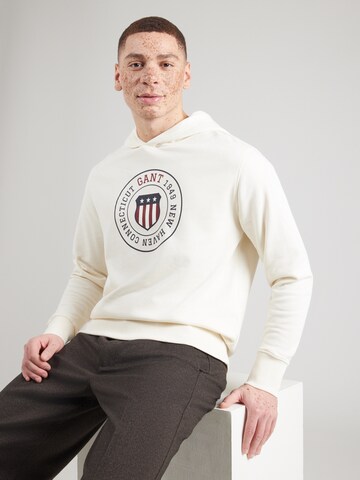 Felpa di GANT in beige: frontale