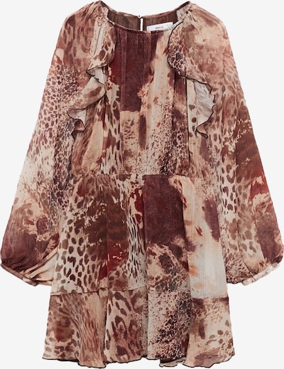 MANGO Mekko 'Butcher' värissä kastanjanruskea / ruosteenruskea / konjakki, Tuotenäkymä