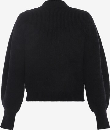 Pullover di faina in nero