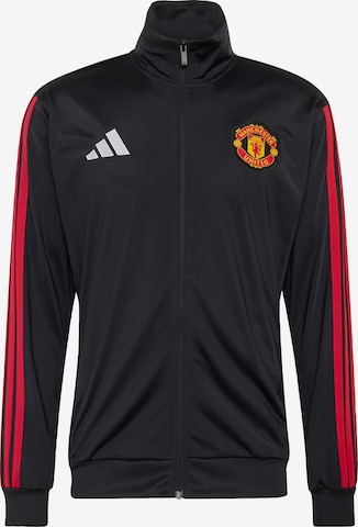 ADIDAS PERFORMANCE Sports sweat jacket 'Manchester United DNA' in Black: front