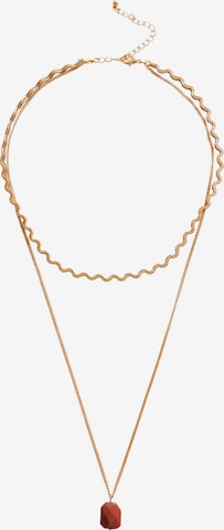 MANGO Necklace 'JANICE' in Gold: front