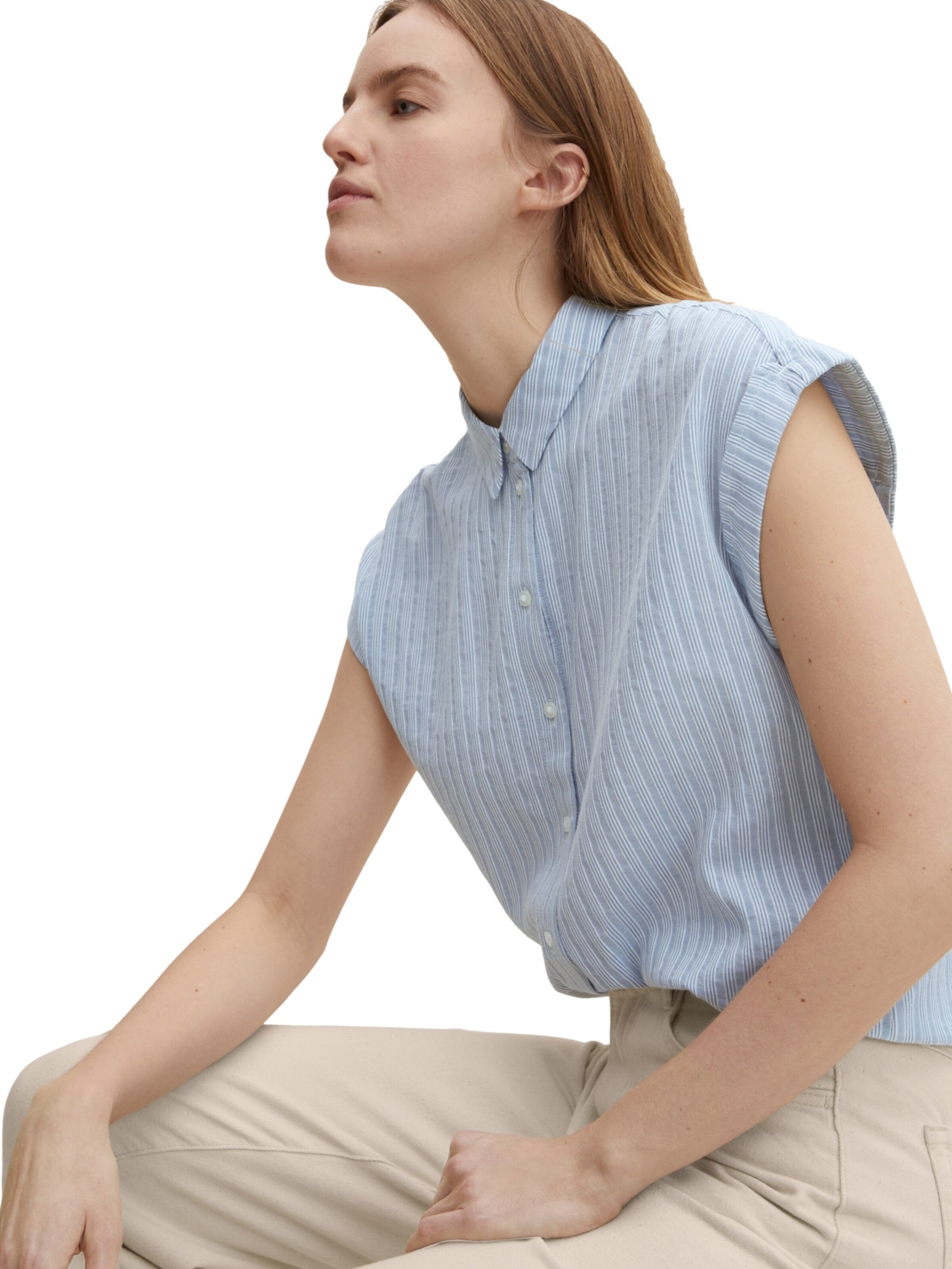 TOM TAILOR Bluse in Blau