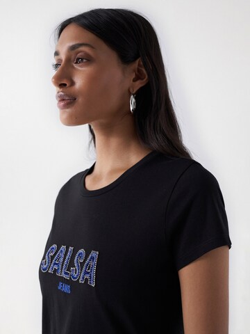 Salsa Jeans T-Shirt in Schwarz