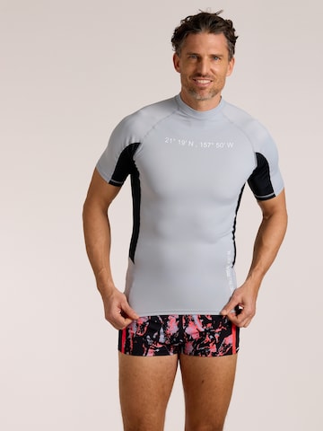 wavebreaker Schwimmshirt in Grau: Vorderseite