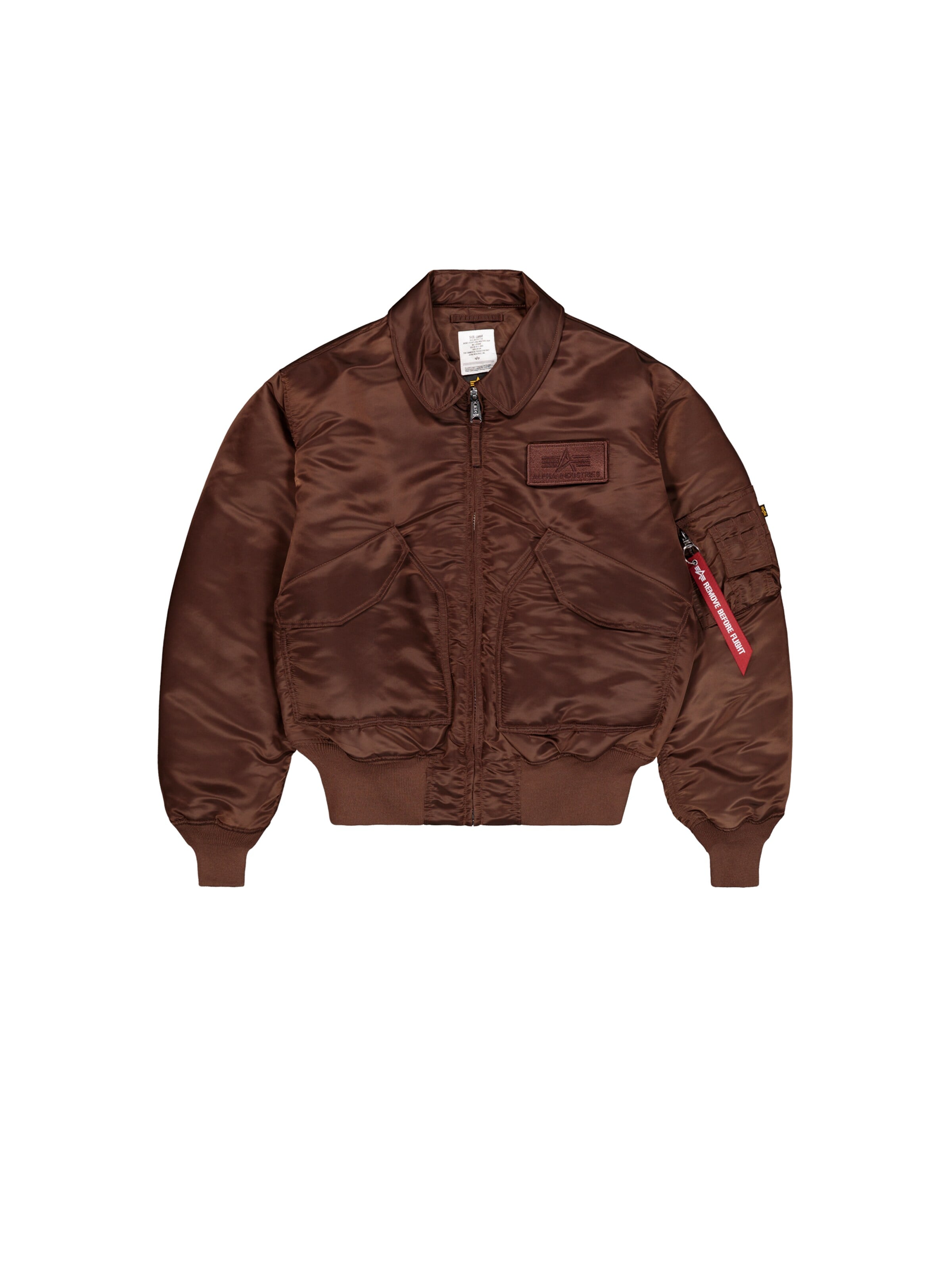 ALPHA INDUSTRIES Between-Season Jacket 'CWU-45 Heritage' in Brown: front