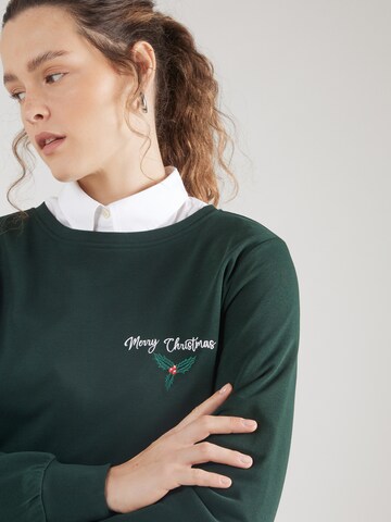 ONLY Carmakoma Sweatshirt 'CARXMAS' in Grün