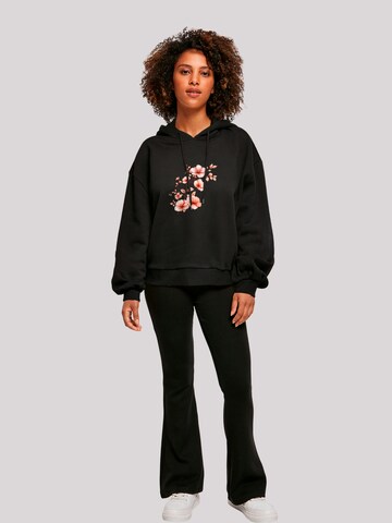 Sweat-shirt 'Rosa Blumenzweig' F4NT4STIC en noir