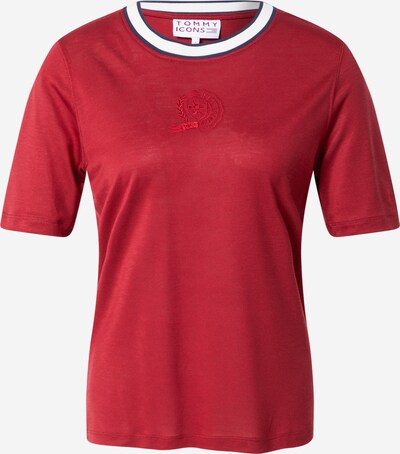 TOMMY HILFIGER Тениска в карминено червено / черно / бяло, Преглед на продукта
