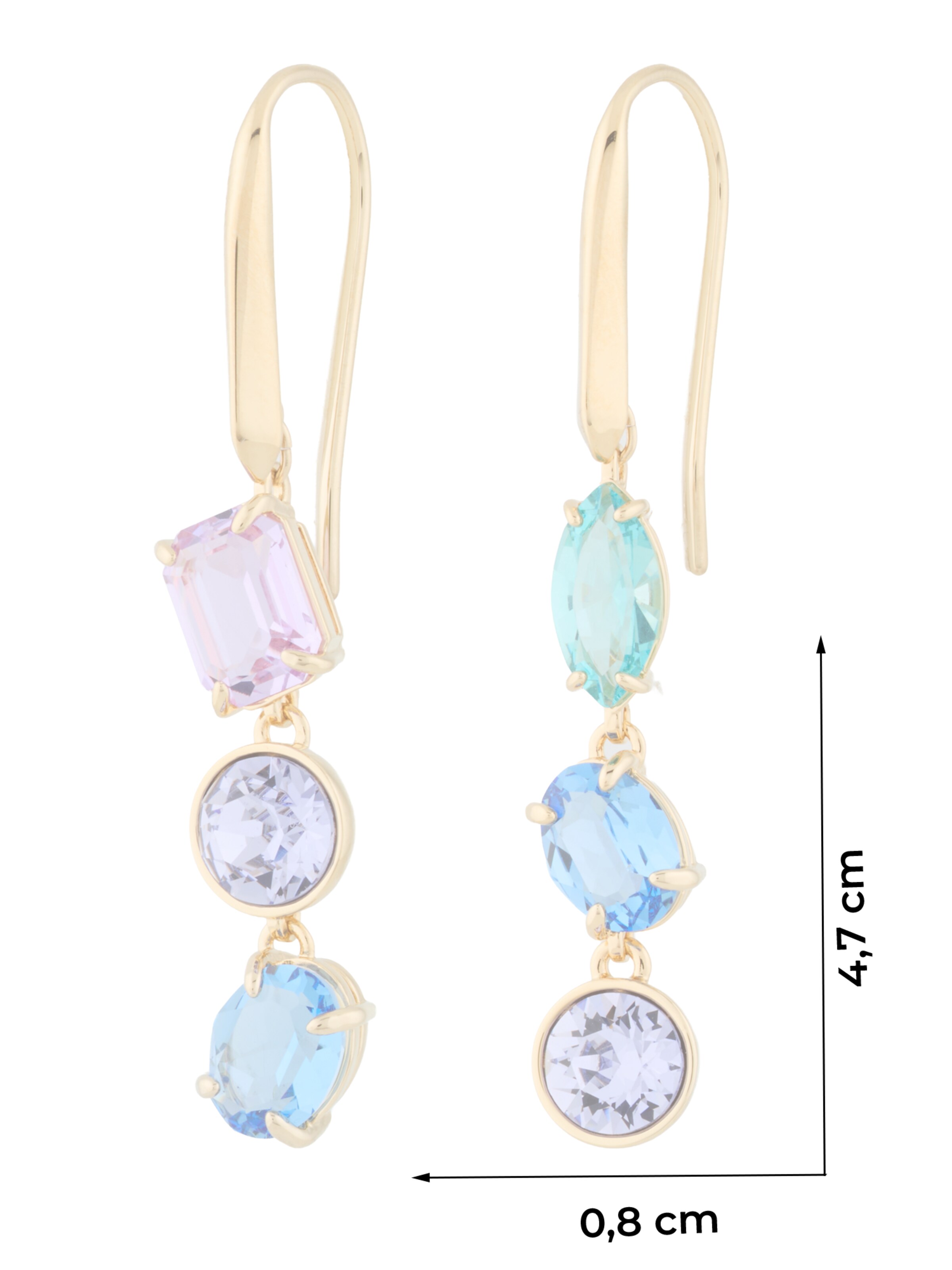 zelts Swarovski Auskari