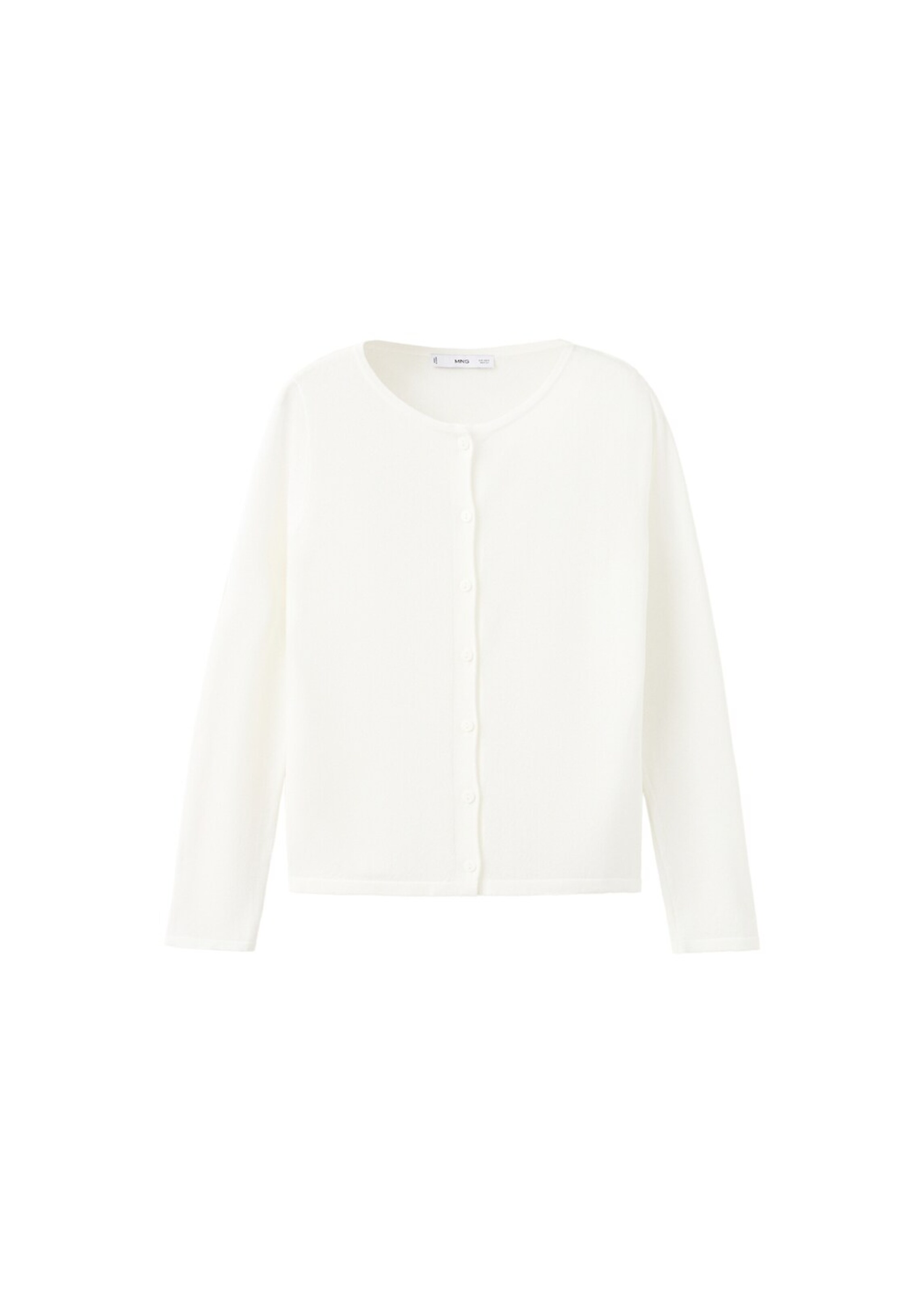 MANGO Knit Cardigan 'Gracie' in White: front