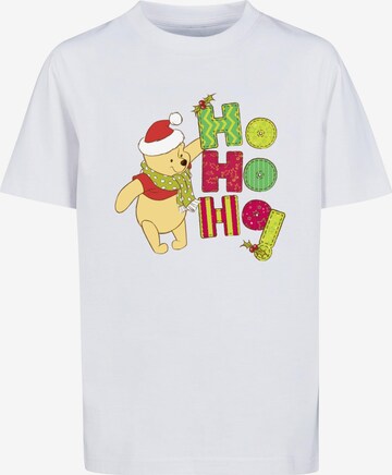 ABSOLUTE CULT Shirt 'Winnie The Pooh - Ho Ho Ho' in Wit: voorkant