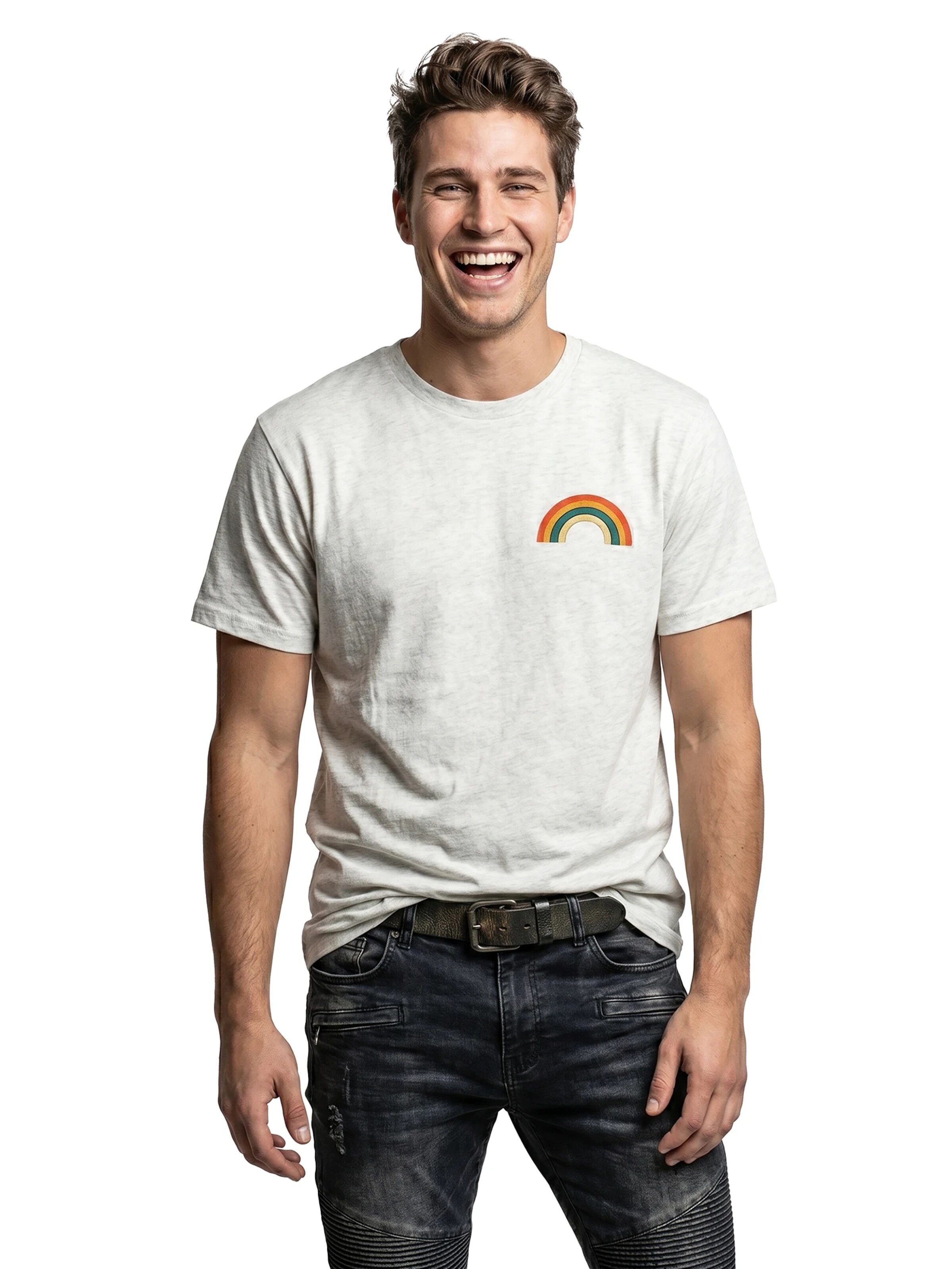 MAKAYA Shirt 'Rainbow'‌ in Weiß: Vorderseite