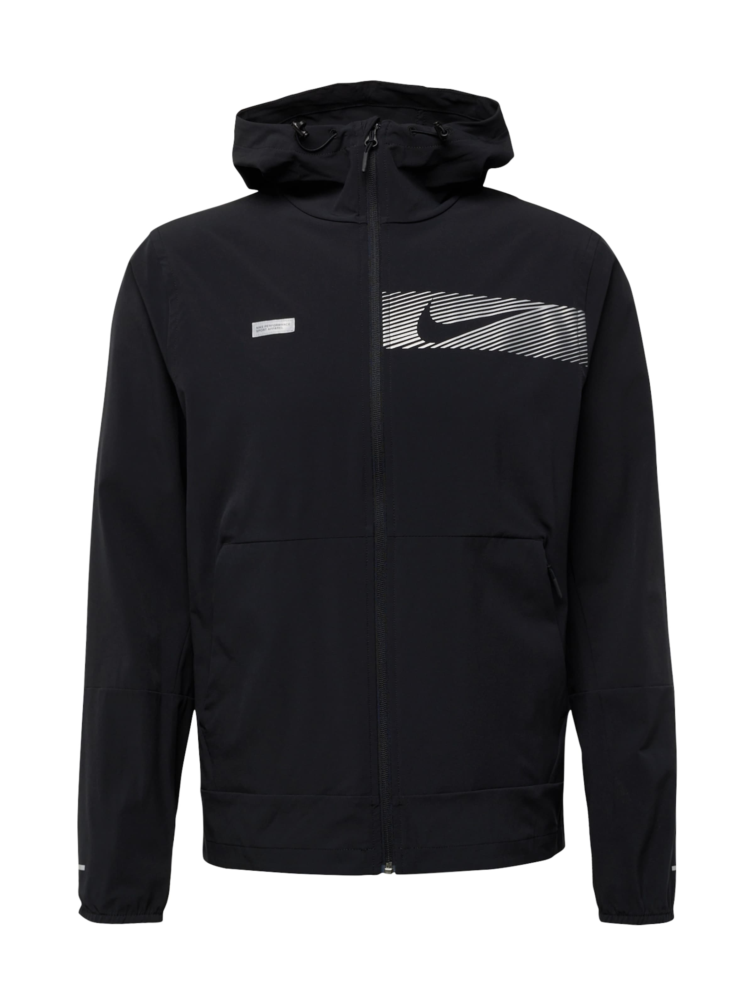 NIKE Sportjacke in schwarz / silber, Produktansicht