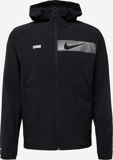 NIKE Sports jacket in Black / Silver, Item view