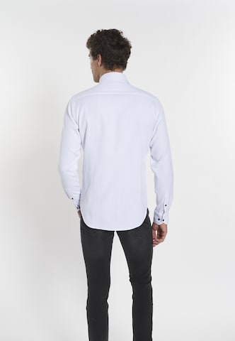 DENIM CULTURE - Regular Fit Camisa 'MAXIMILLIAN' em branco