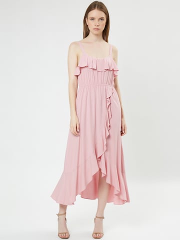 Robe d’été 'Flounced Cami' Influencer en rose : devant