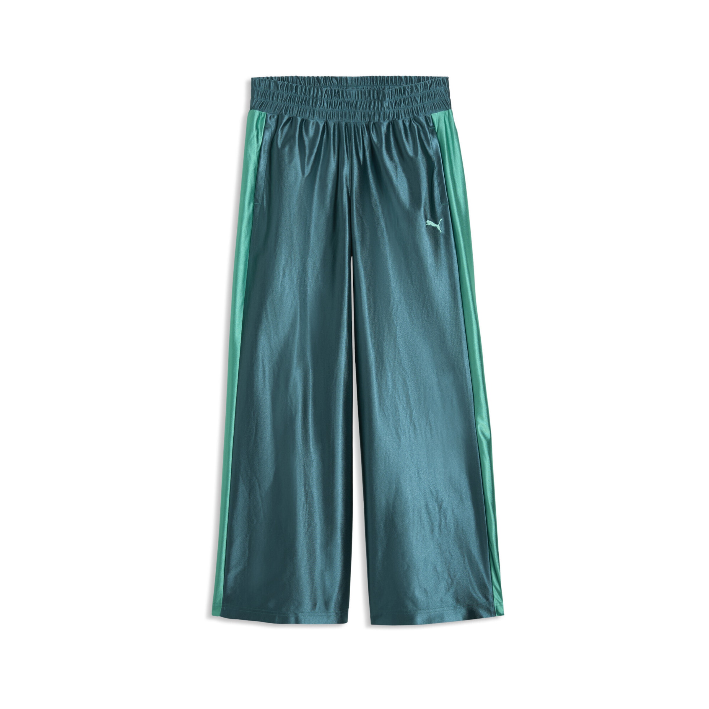 PUMA Wide leg Sportbroek 'Future Archive T7' in Groen: voorkant