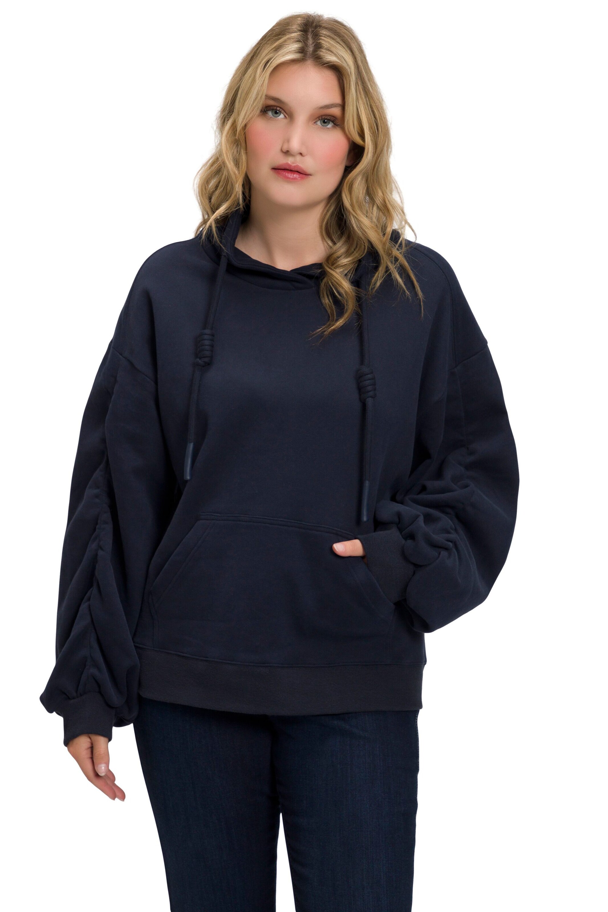 Ulla Popken Sweatshirt in Schwarz: Vorderseite