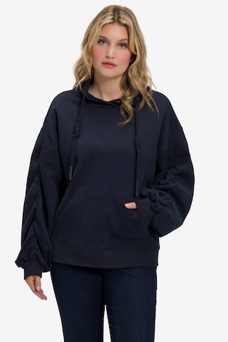 Ulla Popken Sweatshirt in Zwart: voorkant