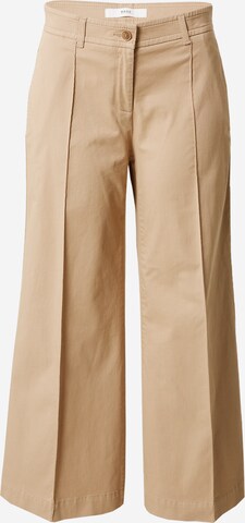 Wide Leg Pantalon à plis 'Maine' BRAX en beige : devant