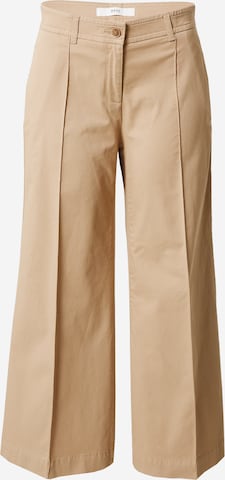 Wide Leg Pantalon à plis 'Maine' BRAX en beige : devant
