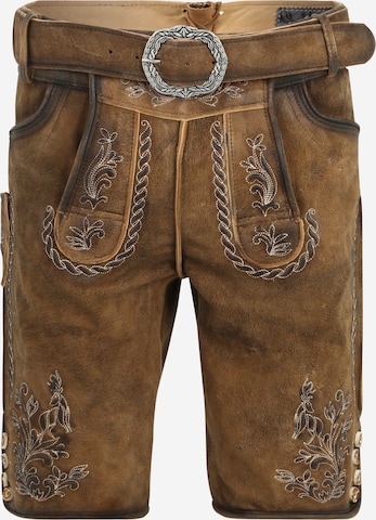 Regular Pantalon folklorique 'Aramis' MARJO en marron : devant