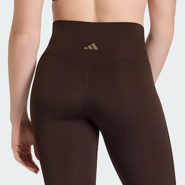 Skinny Pantalon de sport 'Studio All Me' ADIDAS PERFORMANCE en marron