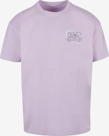 T-Shirt 'Smiley' Lost Youth en violet : devant