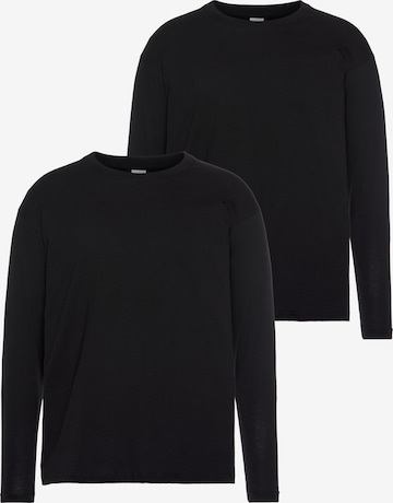 FRUIT OF THE LOOM Shirt in Schwarz: Vorderseite