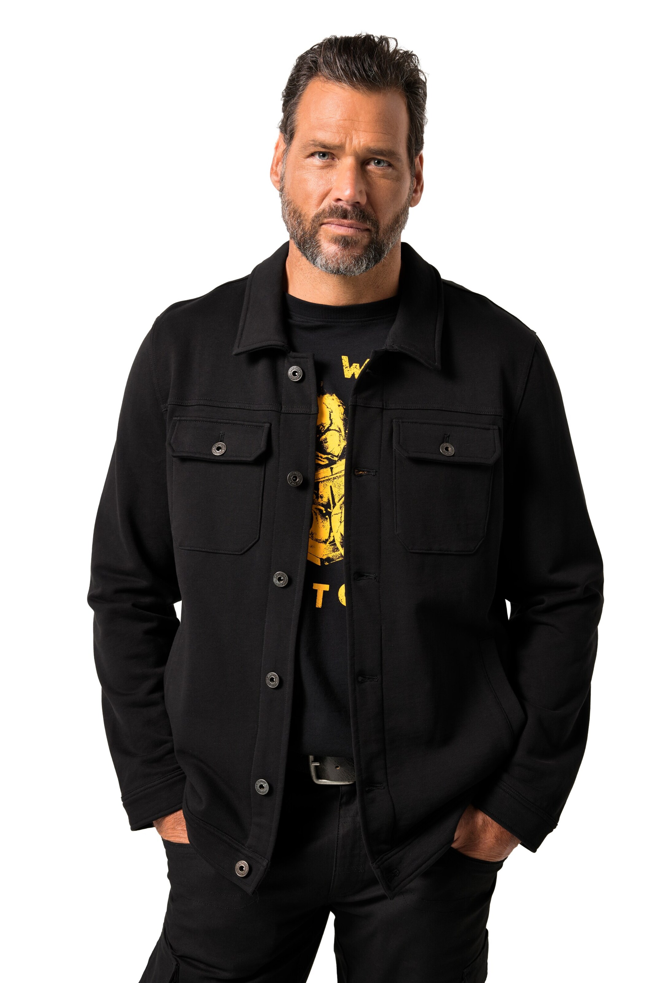 JP1880 Between-Season Jacket in Black: front