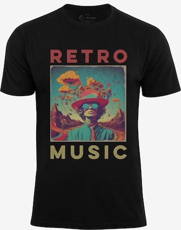 Cotton Prime - Camisa 'Retro Music ' em preto: frente