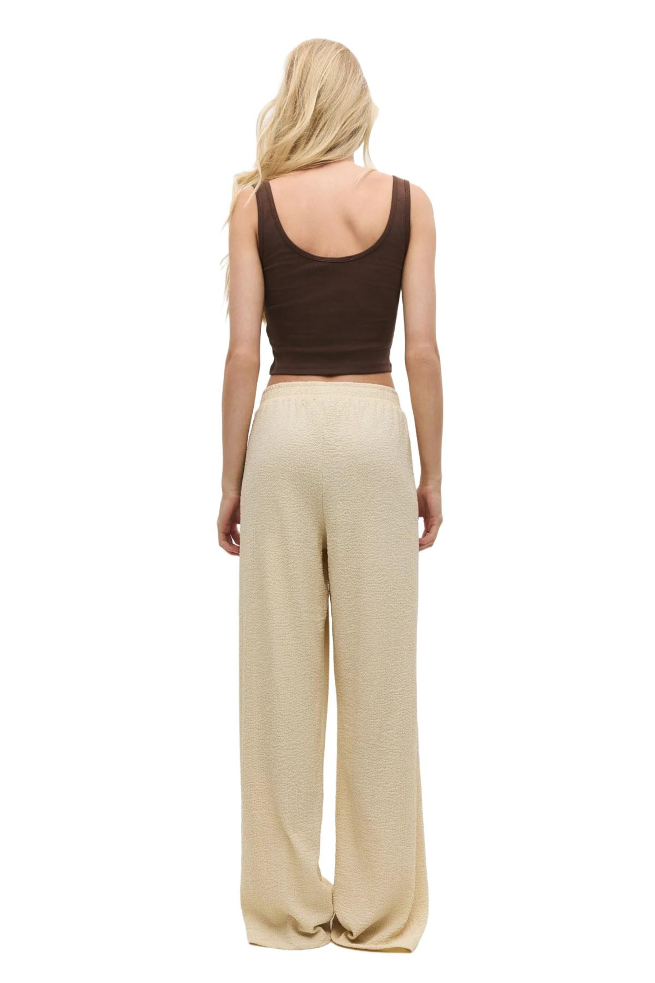 No Matter What Wide leg Trousers in Beige