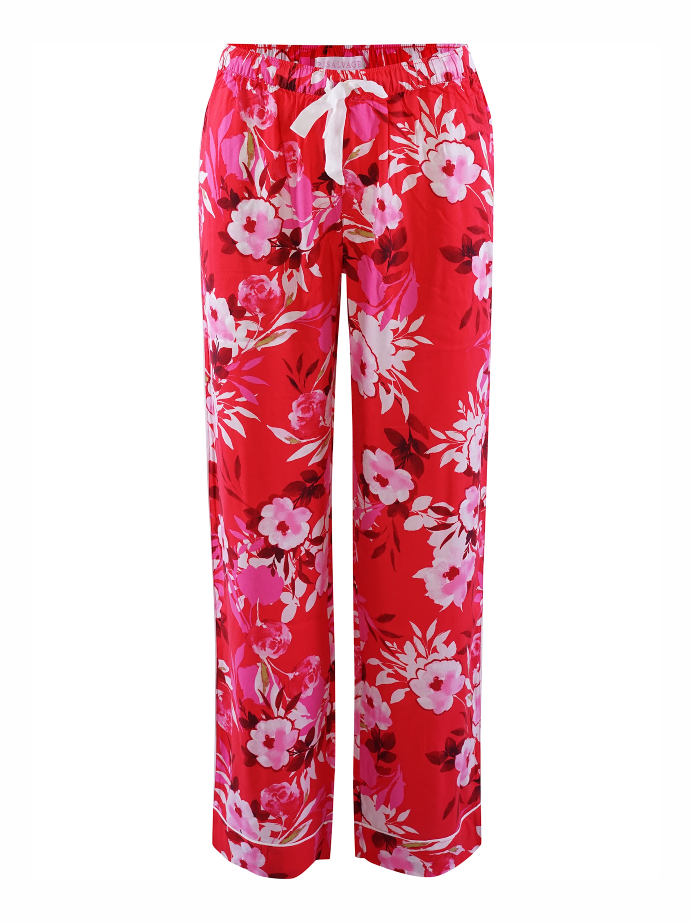 PJ Salvage - Pantalón de pijama 'Waterflower Bloom' en rojo: frente