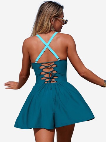 Magicshe Bustier Badeanzug 'Badeanzug mit Taschen'‌ in Blau