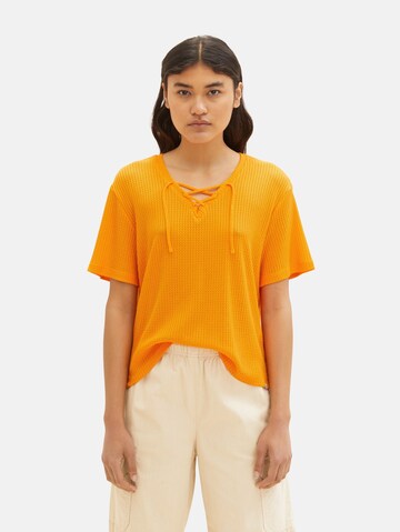 T-shirt TOM TAILOR DENIM en orange : devant